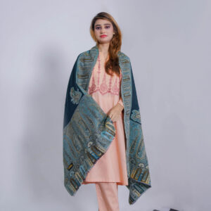 GREEN WOOL SCARF 61021