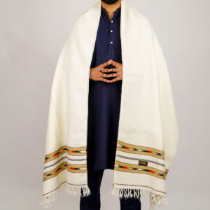 MEN WOOLEN SHAWL SKN BORDER