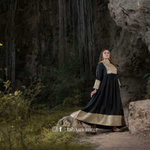 STUNNING BLACK SILKY AFGHANI FROCK