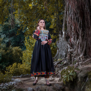 BLACK SILKY KUCHI FROCK