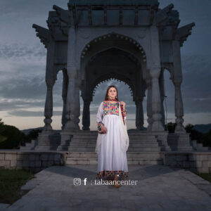 WHITE AFGHANI FROCK
